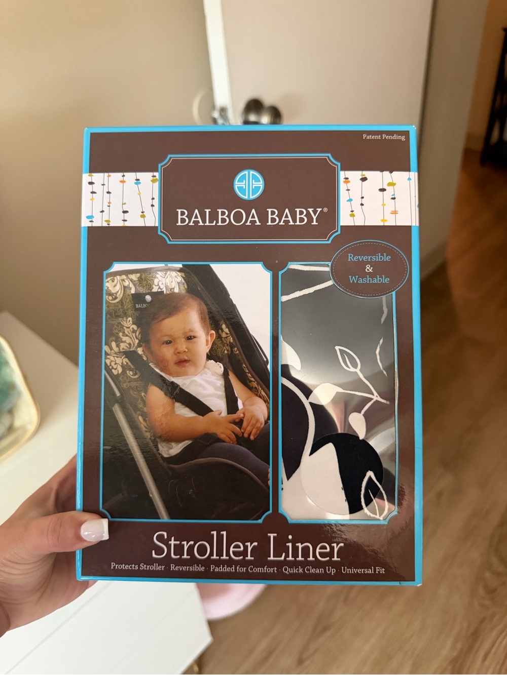 Black & White Stroller Liner - Reversible